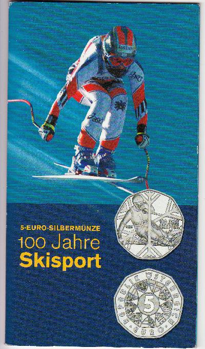 Beschrijving: 5 Euro 100 YEAR SKISPORT PACKACE